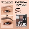 SEVENCOOL Earth Tone Eyeshadow 6-color eyebrow powder palette, long-lasting and easy-to-apply matte makeup, cross-border export exclusive supply details Picture